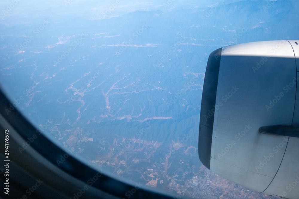 window of airplane