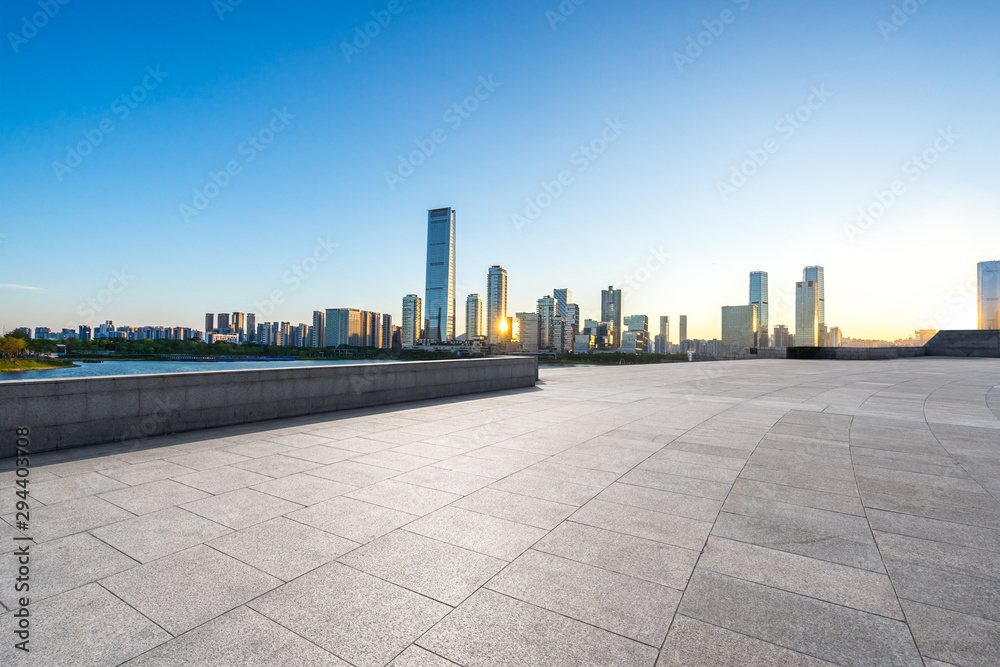 city skyline in shenzhen china