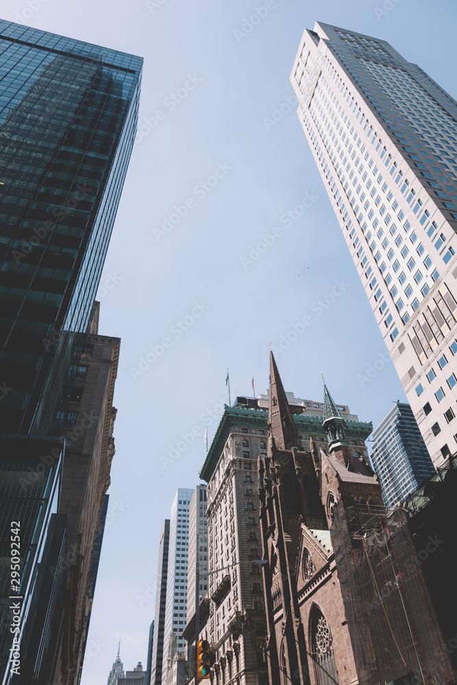 Manhattan skyscrapers in New York City, the USA