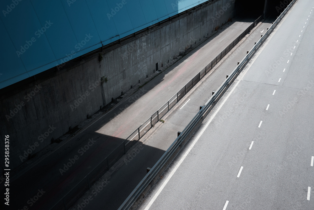 High angle view of freeway