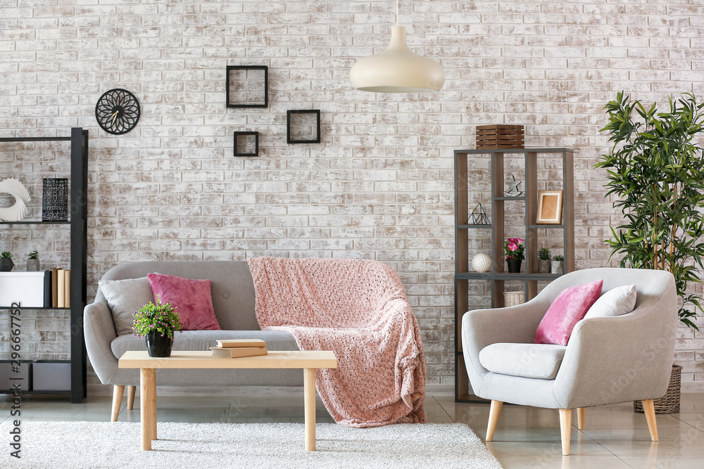 Interior of stylish modern living room