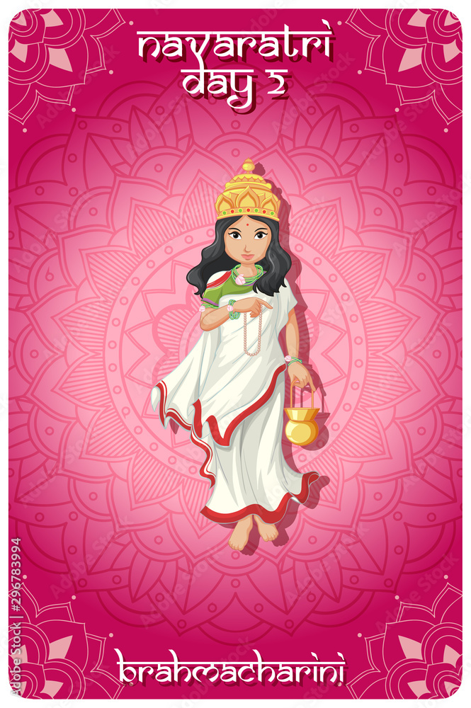 Poster design for Navaratri with goddess