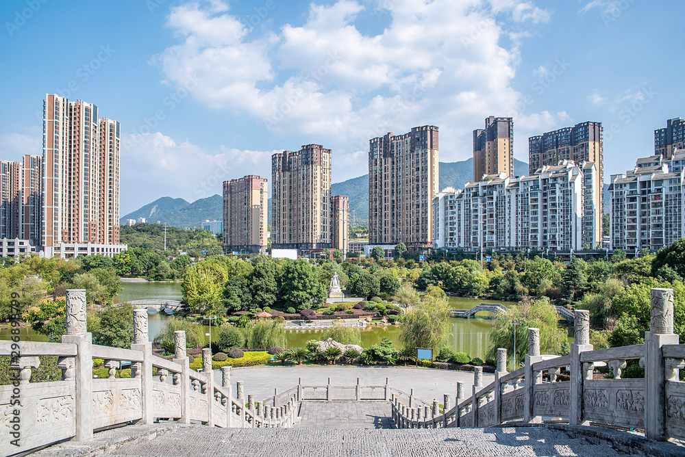 Cityscape scenery of Chenzhou City, Hunan Province, China