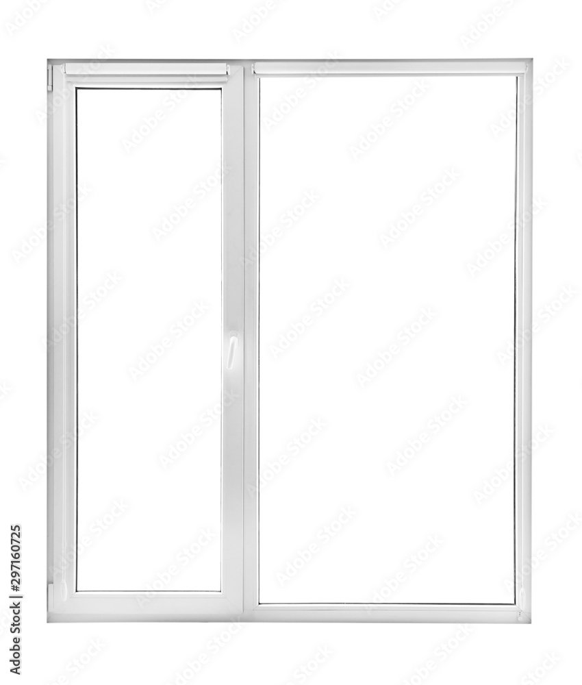 Modern metal-plastic window in flat