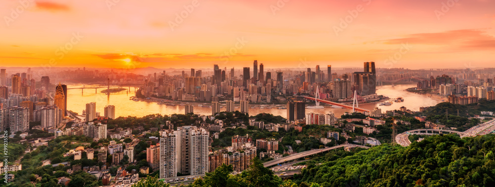 重庆建筑与城市天际线夜景……