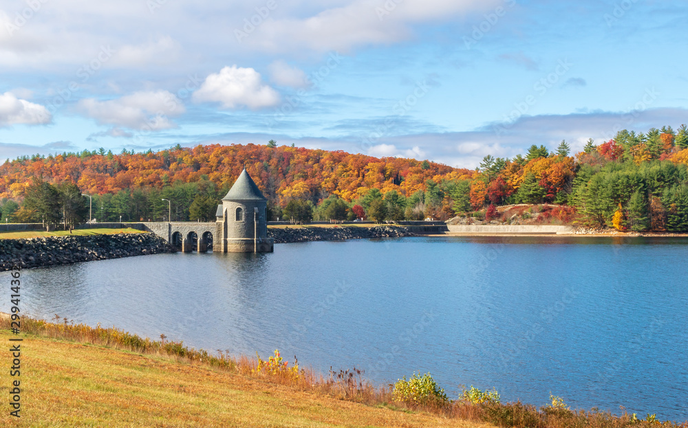 Saville Dam on a sunny fall day