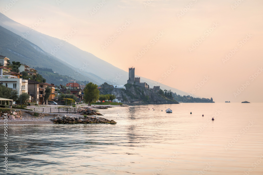 Scaliger Castle in Malcesine at Garda lake, Italy