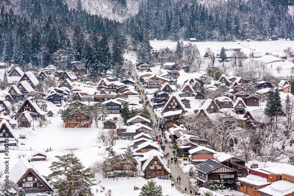 Shirakawago, Gifu, Japan Winter Village