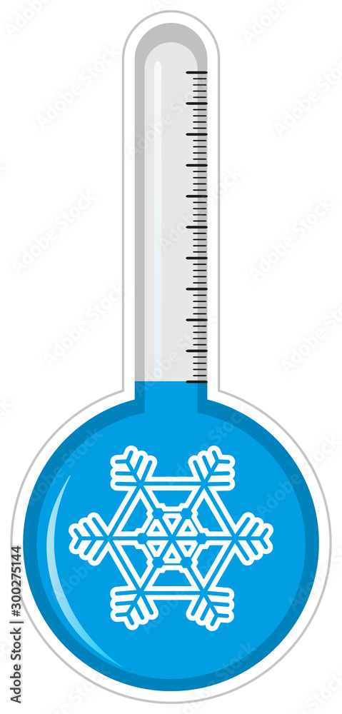 带雪花符号的温度计