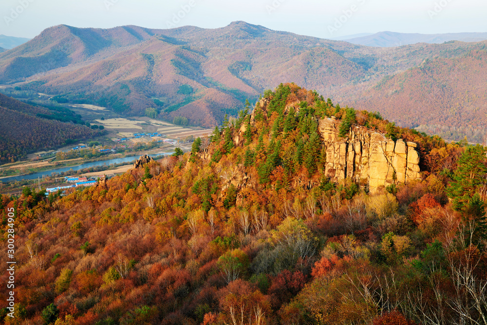 Xianweng mountains landscape sunrise.