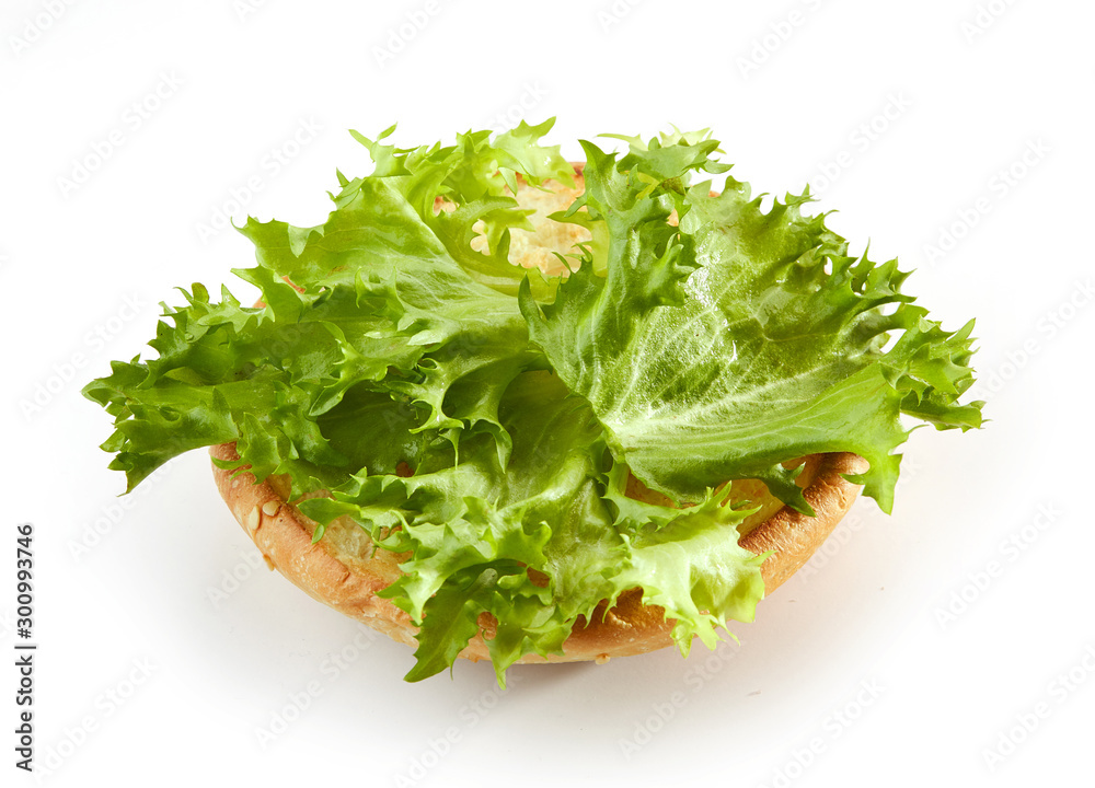 burger bread with lettuce