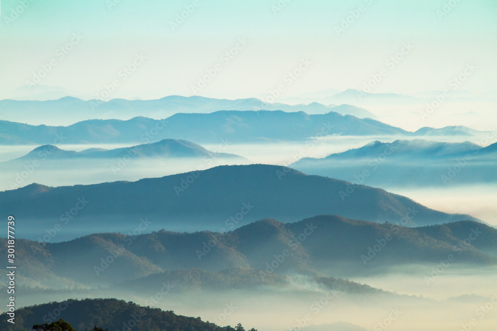 aerial view of mountains