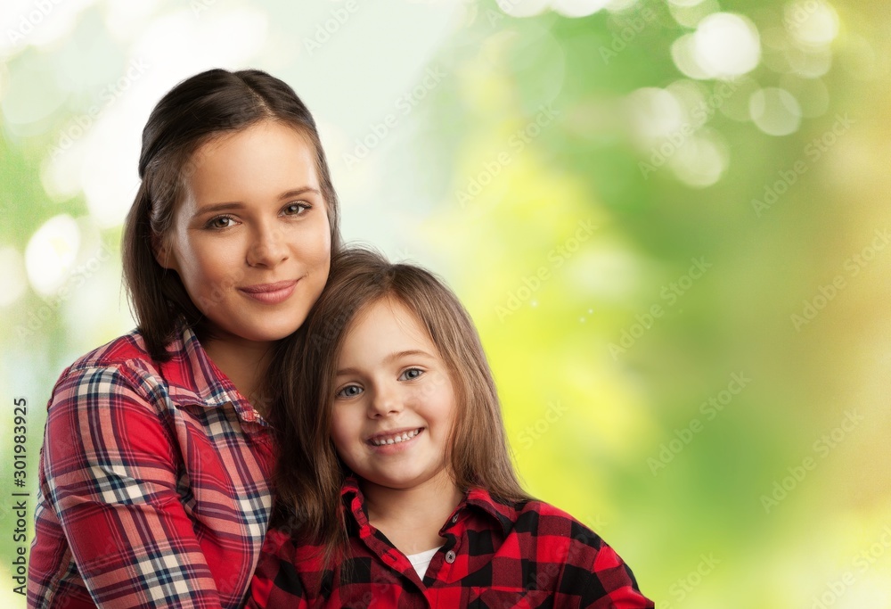 Happy Mother and daughter hugging