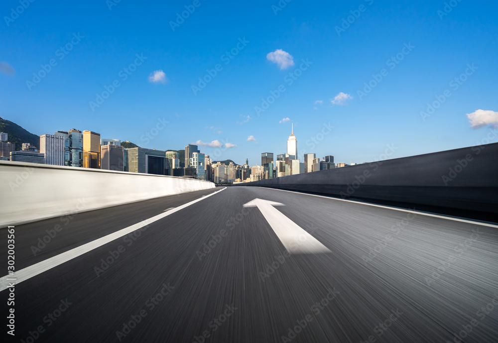 city skyline in hong kong china