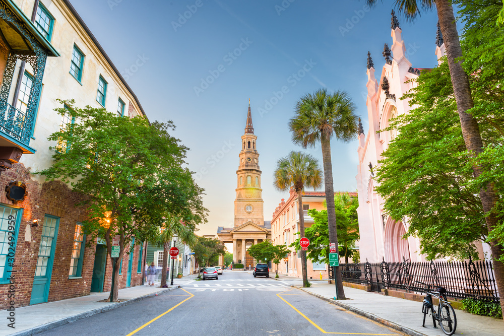 Charleston, South Carolina, USA view of the French Quarter