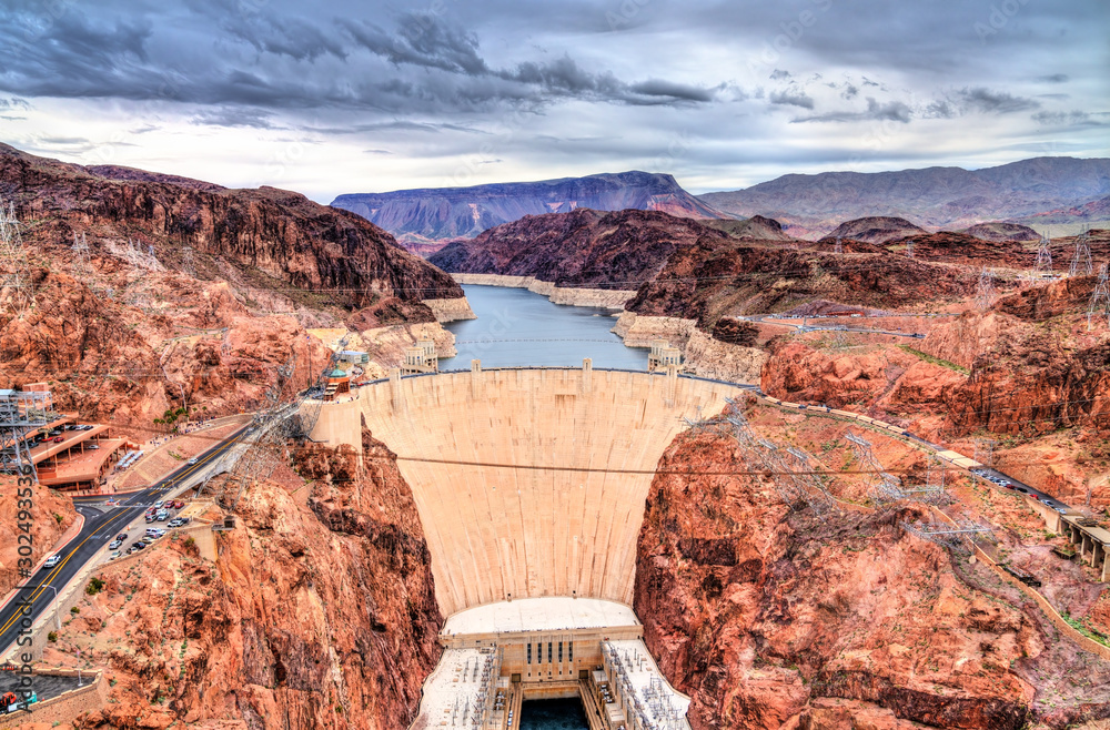 Hoover Dam on the Colorado River, the USA