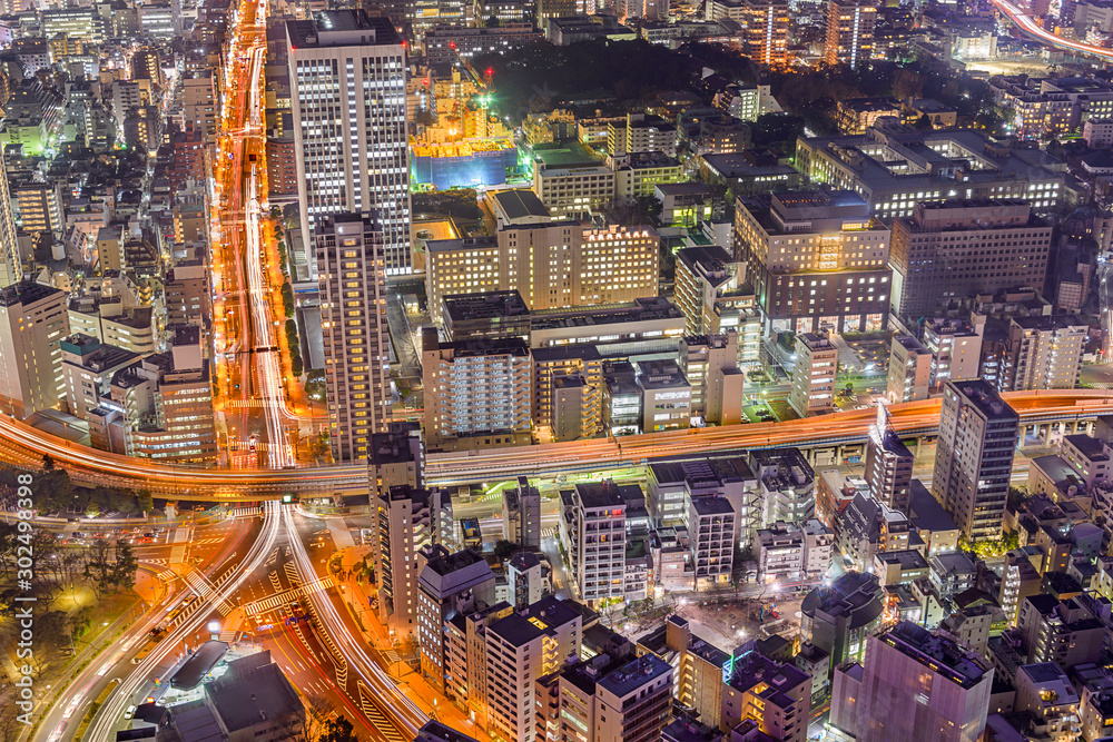 日本东京六本木枢纽城市景观