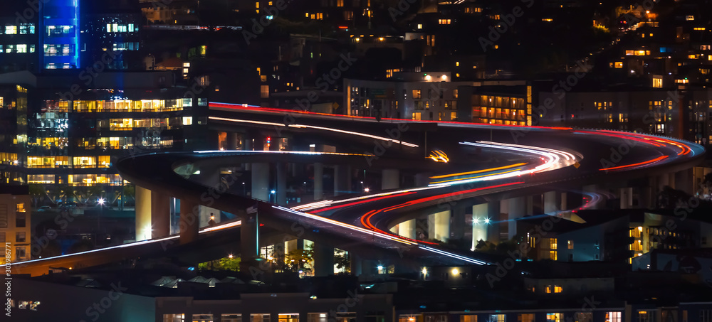 旧金山高速公路夜景