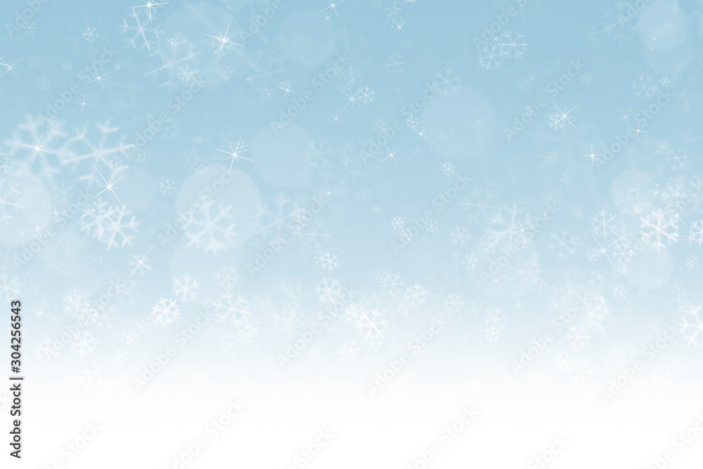 abstract winter background with snowflakes, Christmas background with heavy snowfall, snowflakes in 