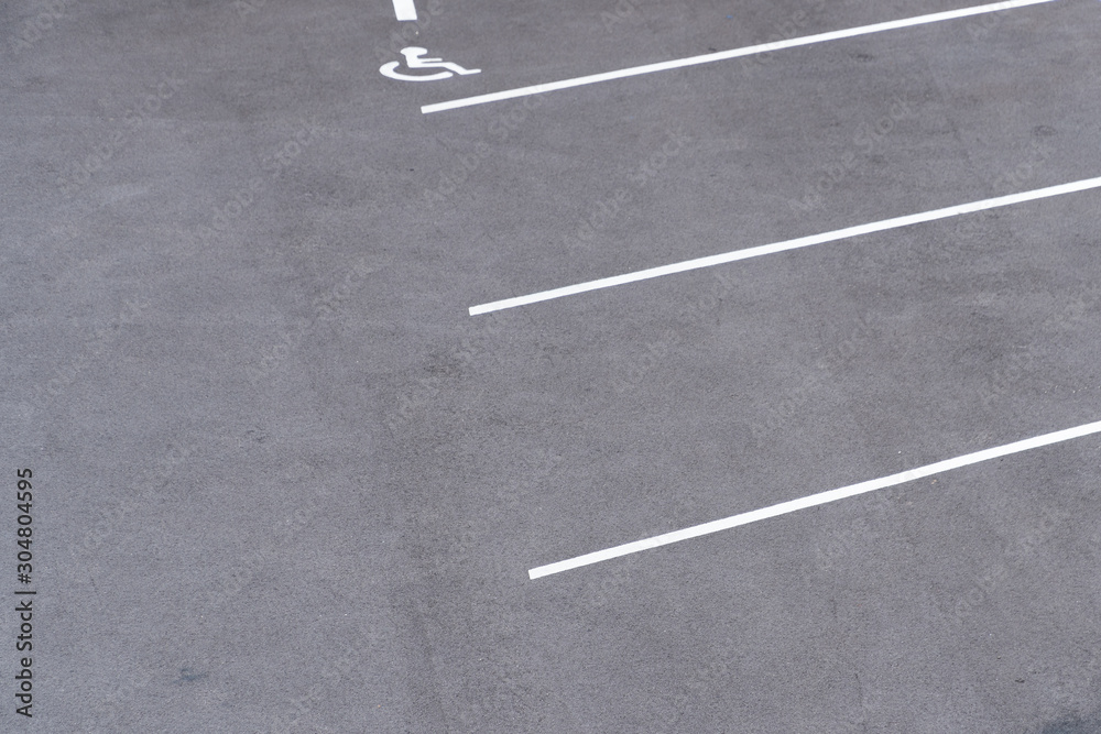 Parking slots for people with disabilities