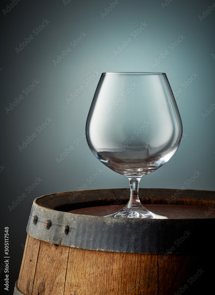 empty cognac glass