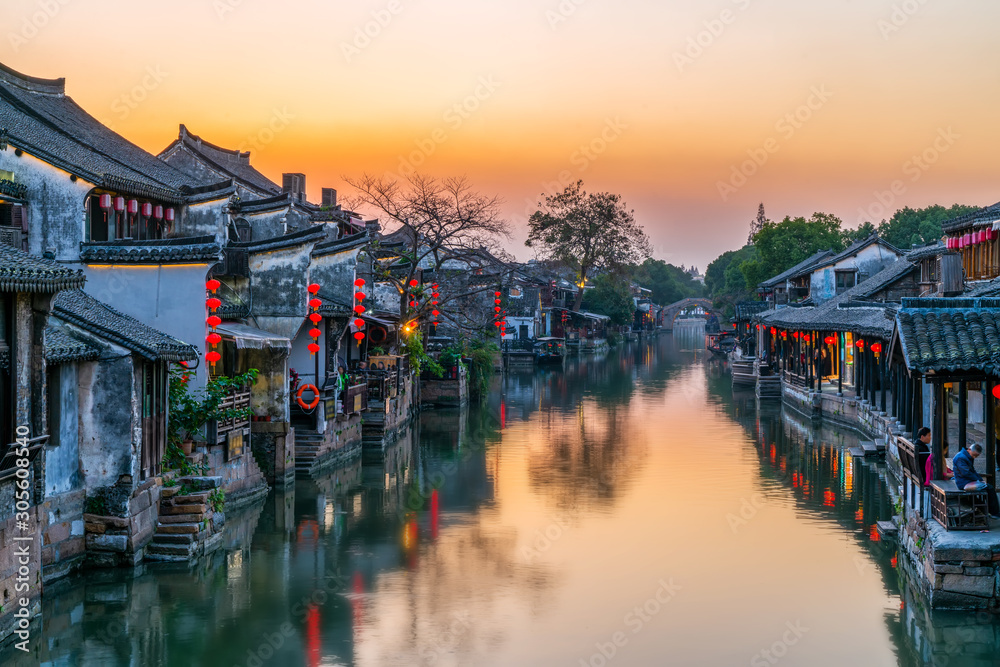 Beautiful night view of Xitang Ancient Town