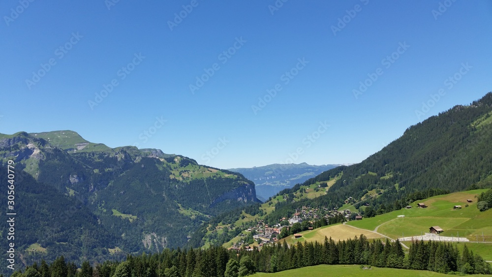 Beautiful scenery in summer time at Switzerland.