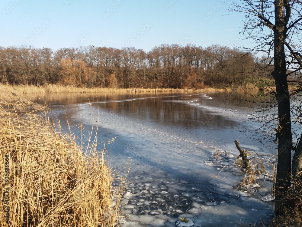 lake in autumn.landskape.water.nature