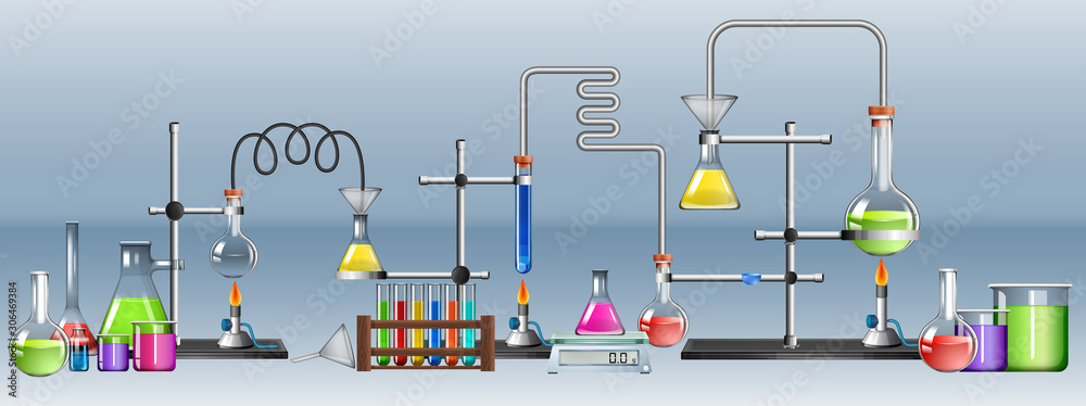 Science lab with many equipments