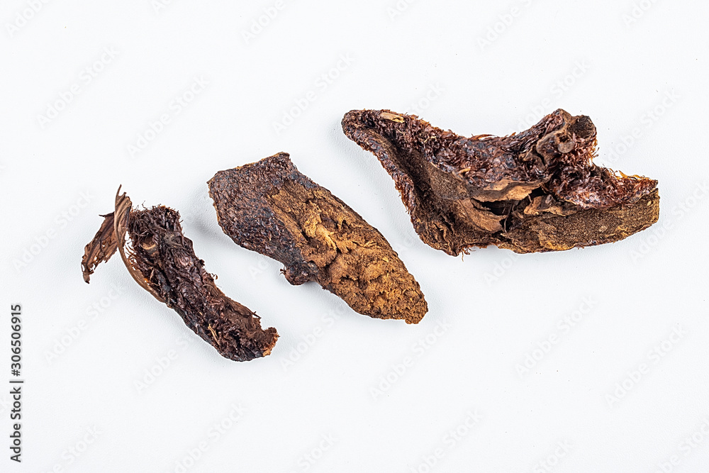 Chinese herbal medicine bone broken tonic on white background