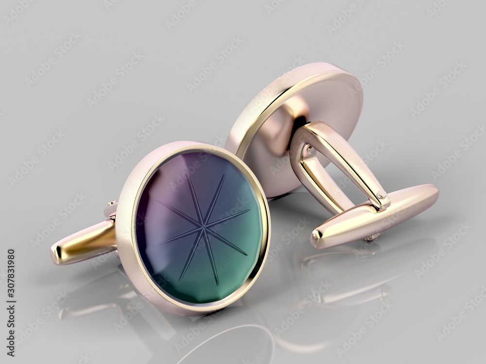 Rose gold cufflinks