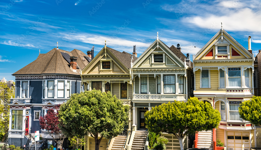 Painted Ladies near Alamo Square in San Francisco, California