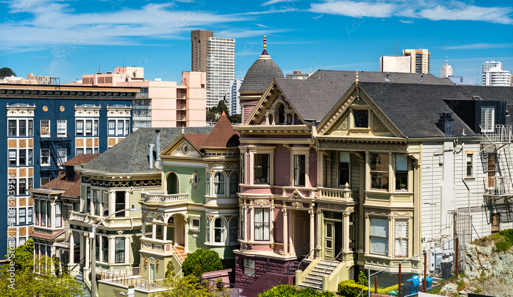 Painted Ladies near Alamo Square in San Francisco, California