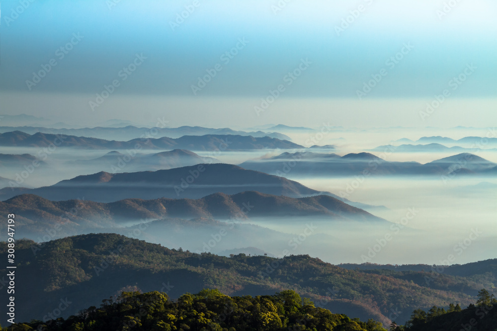 山脉鸟瞰图