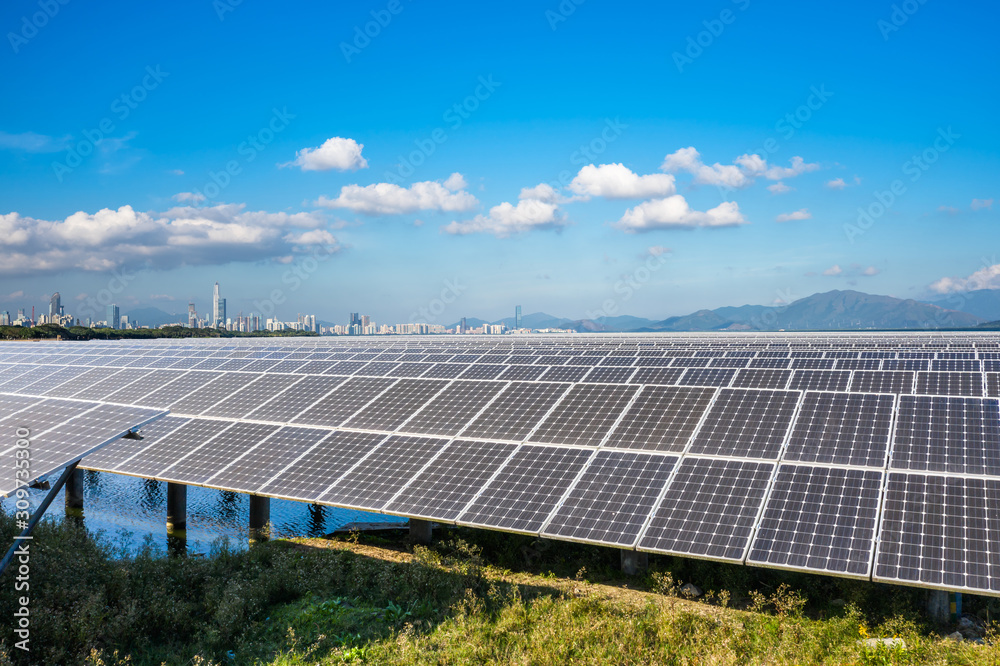 solar panels on roof