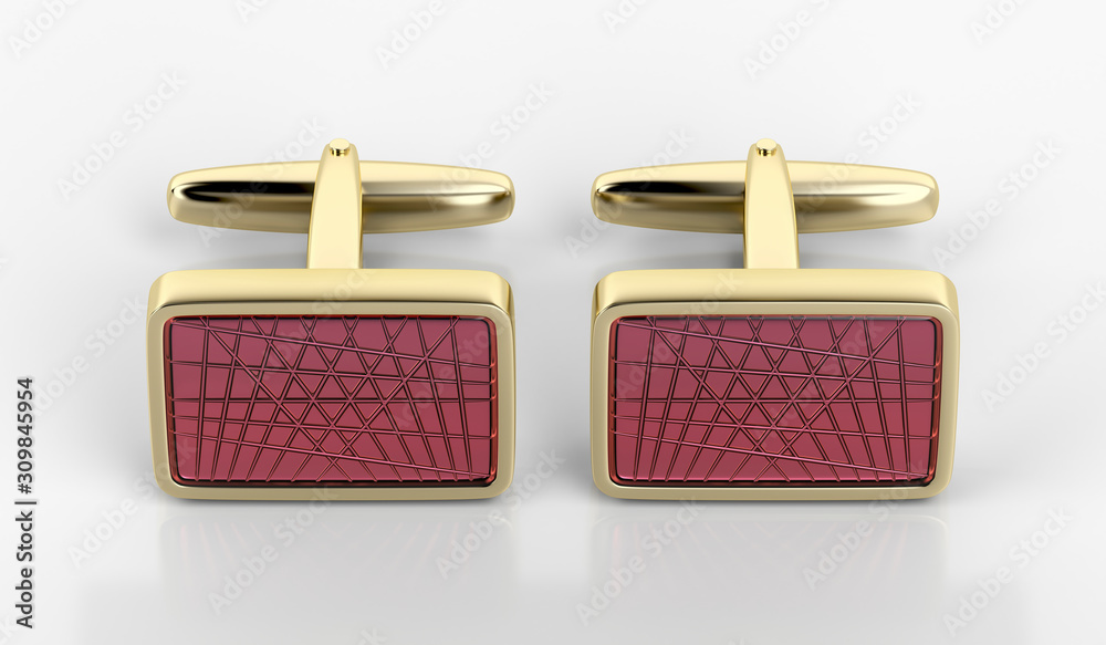 Golden cufflinks