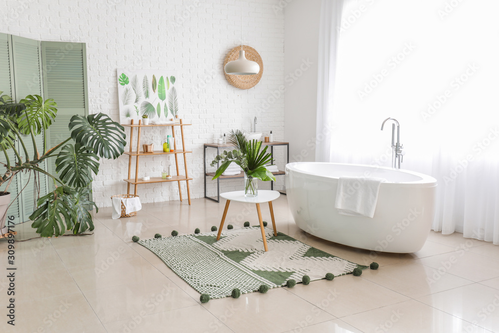 Interior of modern comfortable bathroom