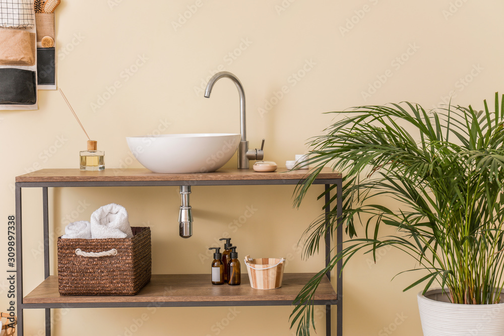 Interior of modern comfortable bathroom