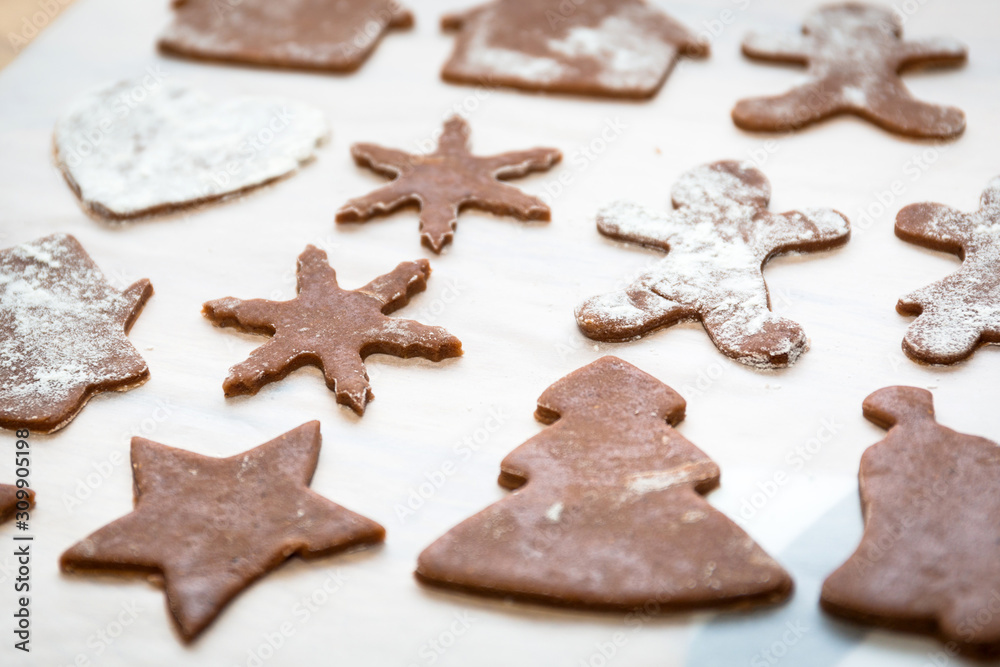 Making gingerbread cookies for Christmas