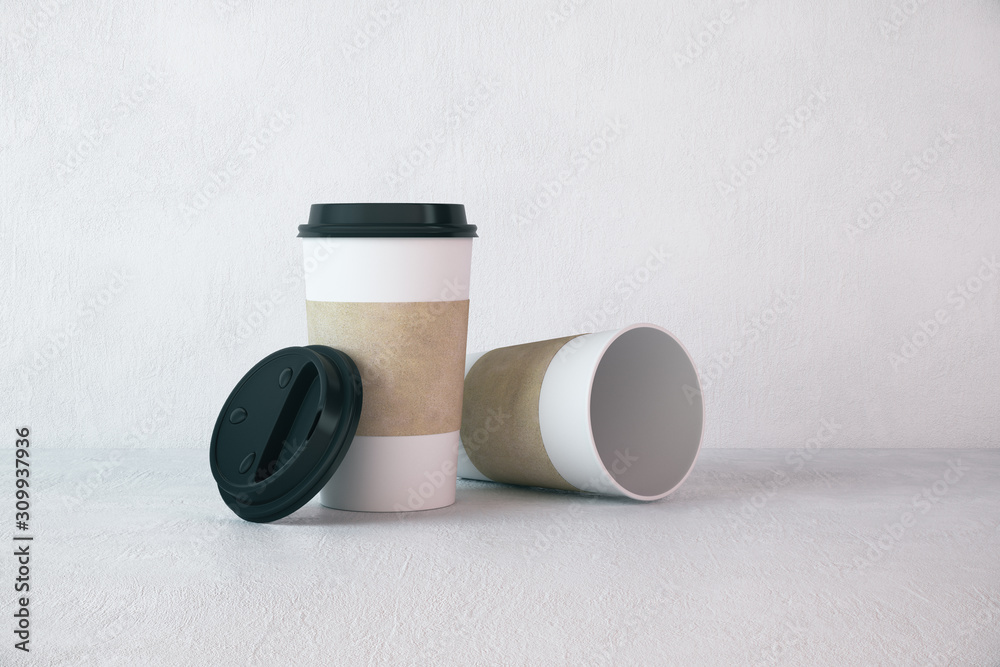 Empty take away coffee paper cup