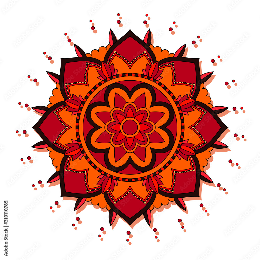 Mandala patterns on isolated background