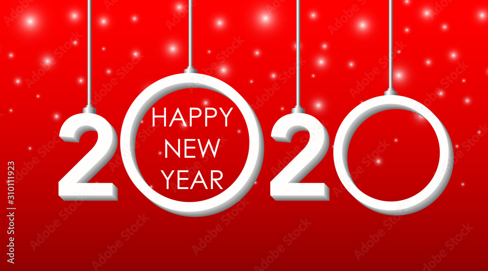 Happy new year background design for 2020