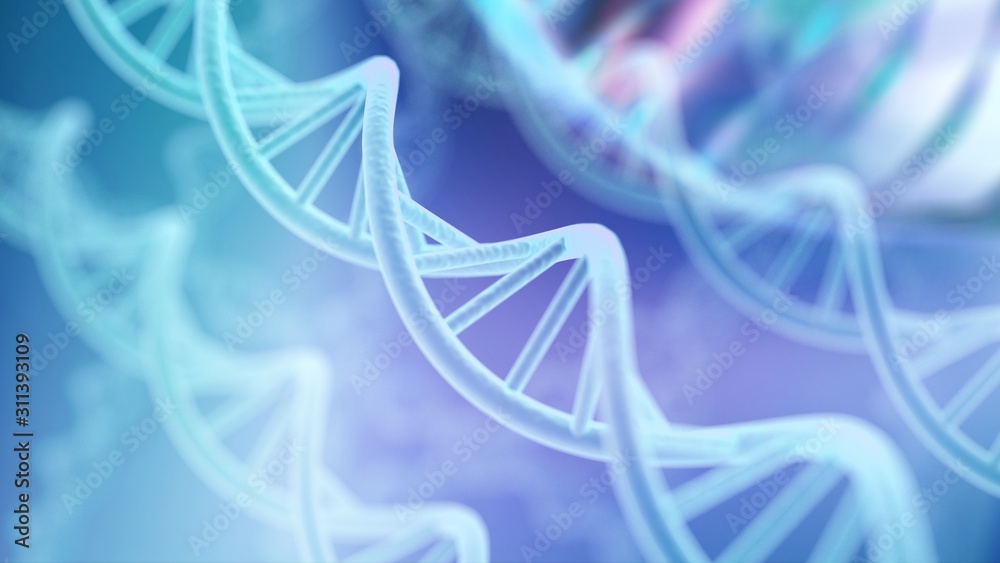 DNA structure illustration on background