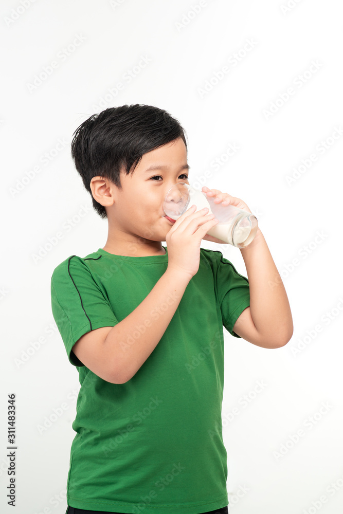 asian pretty boy drink the milk