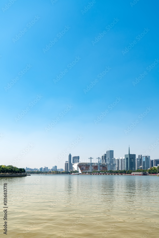 Guangzhou City Modern Architecture Landscape Skyline