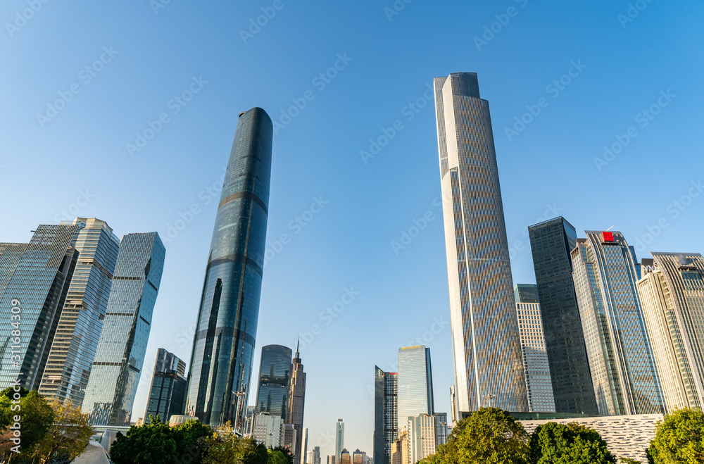 Guangzhou City Modern Architecture Landscape Skyline