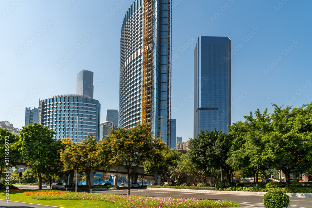 广州金融区广场建筑景观办公楼