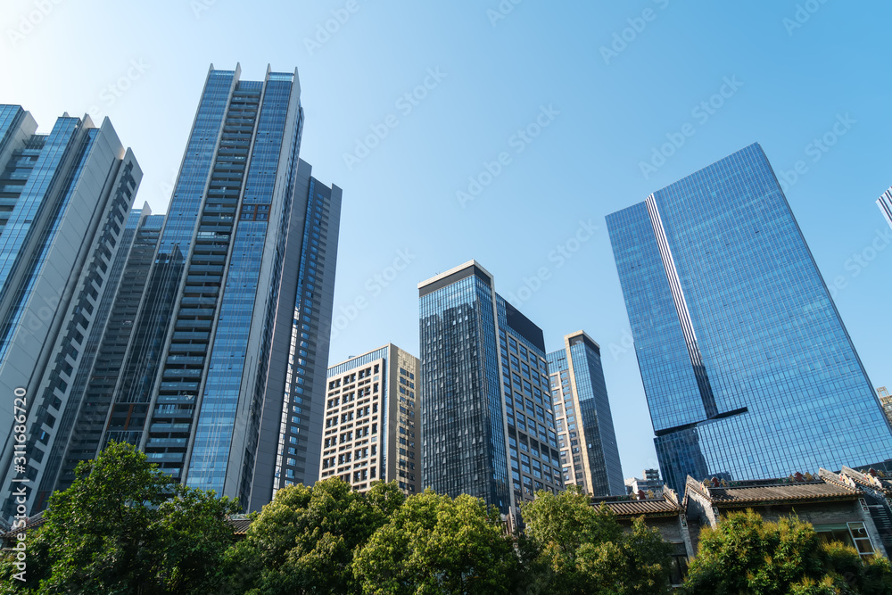 Guangzhou Financial District Plaza Architectural Landscape Office Building