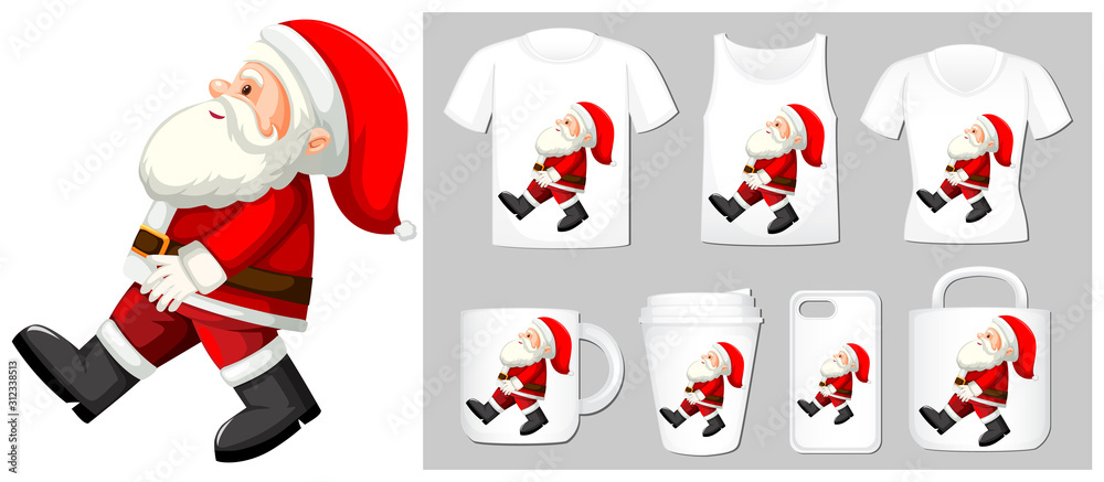 Christmas theme with Santa on product templates