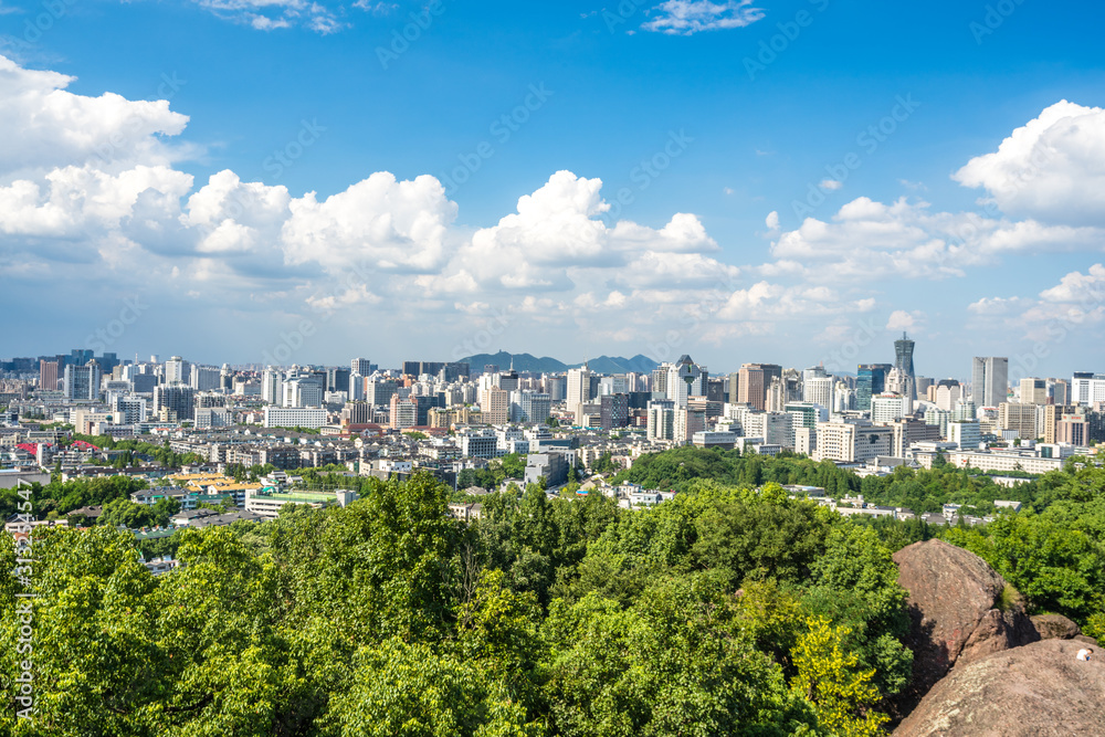 中国杭州的城市天际线